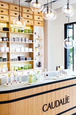 Crystal Glass Modern Pendant in Caudalie Retail Store