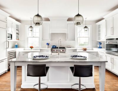 modern lighting over kitchen island