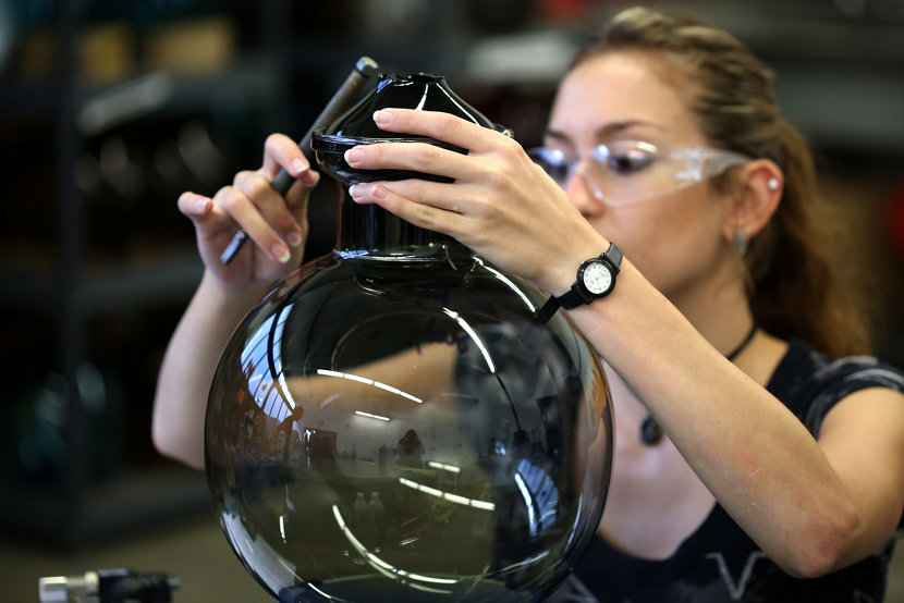 Hand-blown Glass Lighting - In Process, Coldshop Hand-blown Glass Lighting - In Process, Coldshop