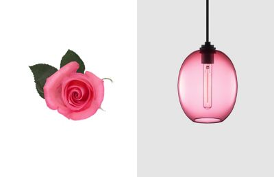 Contemporary Rose Glass