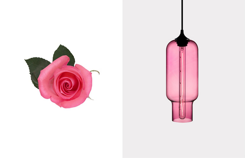 Contemporary Colored Glass - Rose