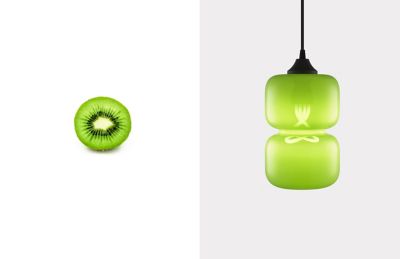 Pinch Modern Pendant in Kiwi Glass