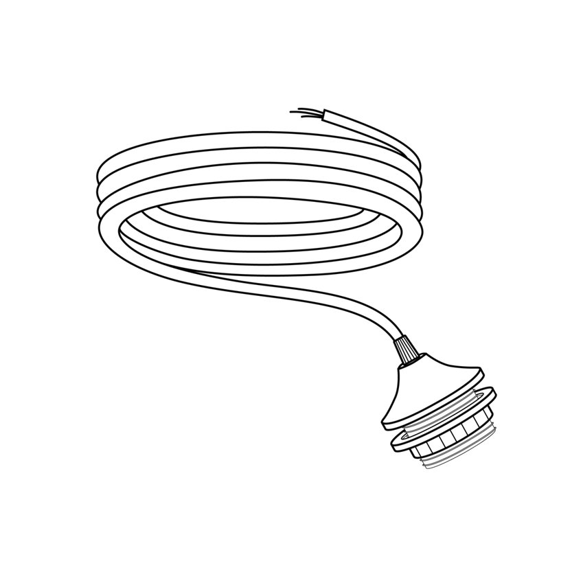 drawing of pendant light cord set