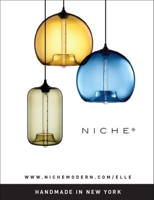 modern glass pendant lighting in Elle Decoration UK