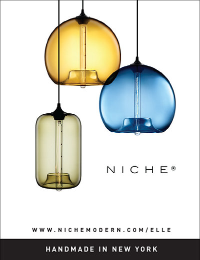 modern glass pendant lighting in Elle Decoration UK