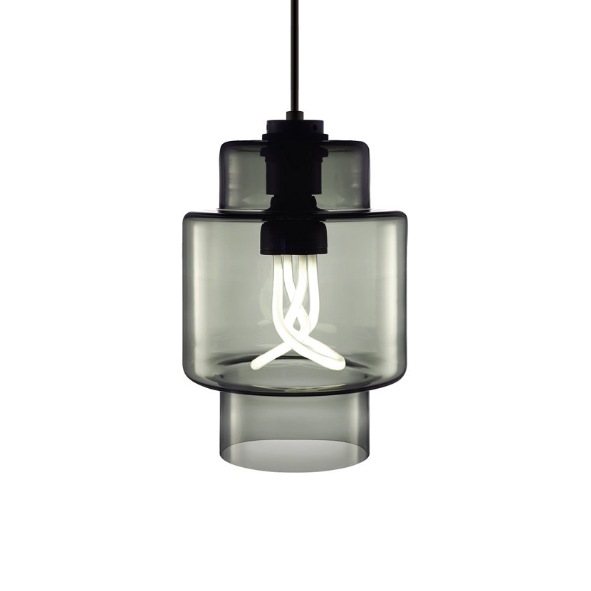 modern gray glass pendant light