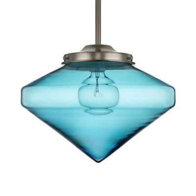 blue nostalgic glass pendant lighting