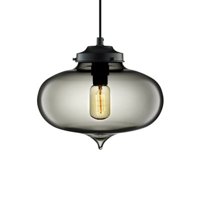modern gray glass pendant light
