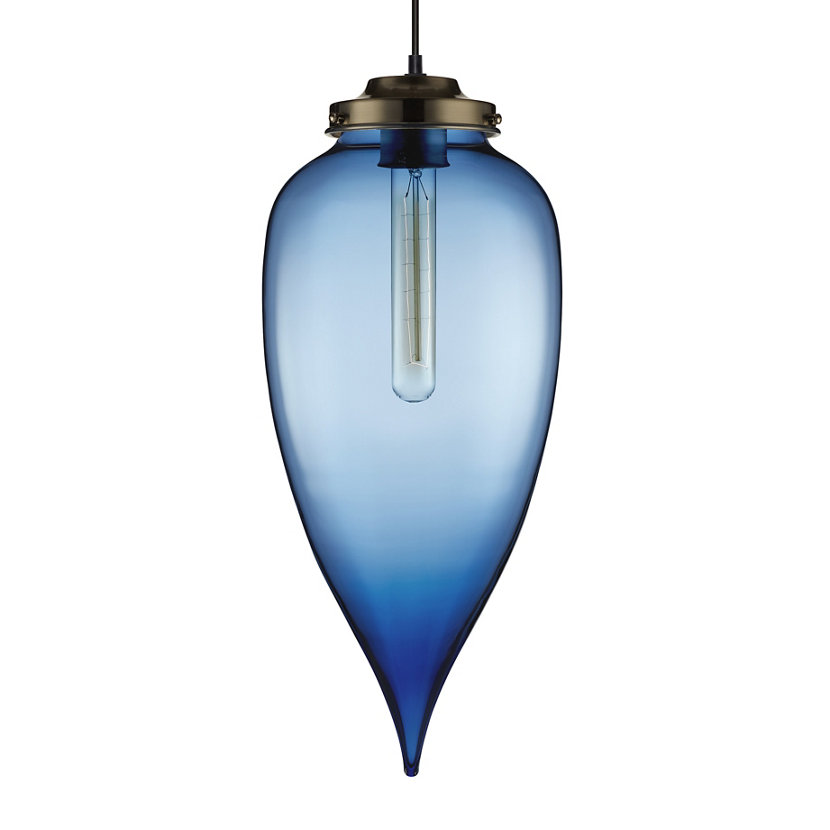 modern sapphire glass pendant light