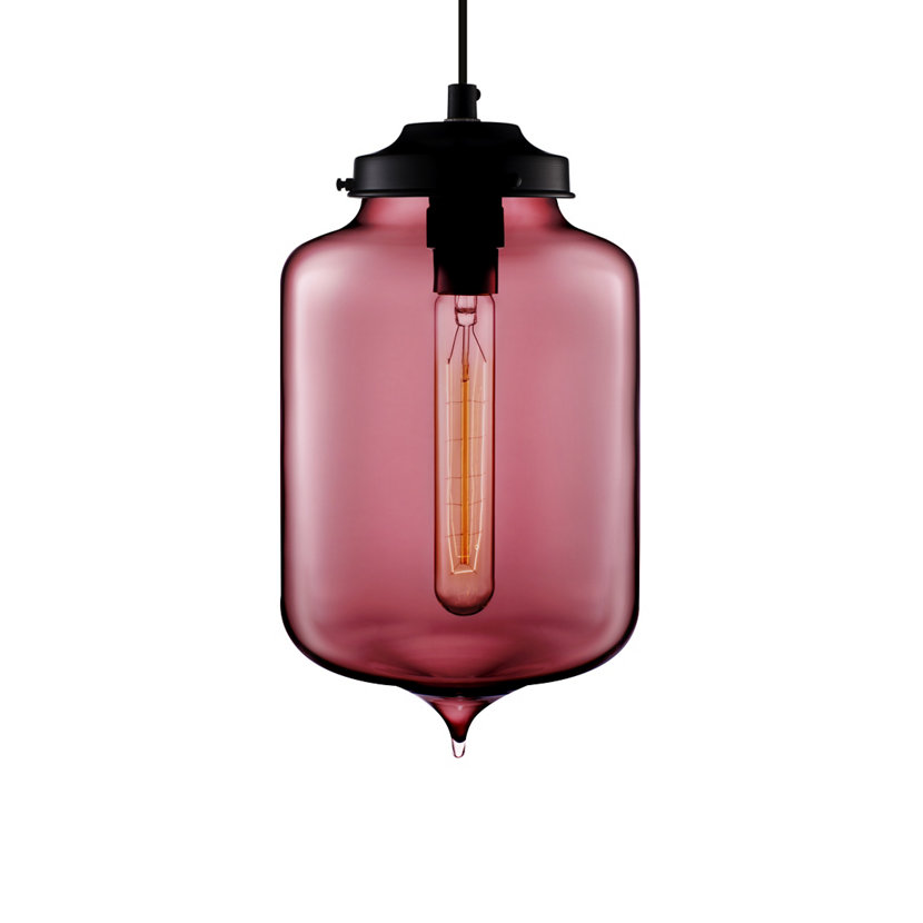 modern plum glass pendant light