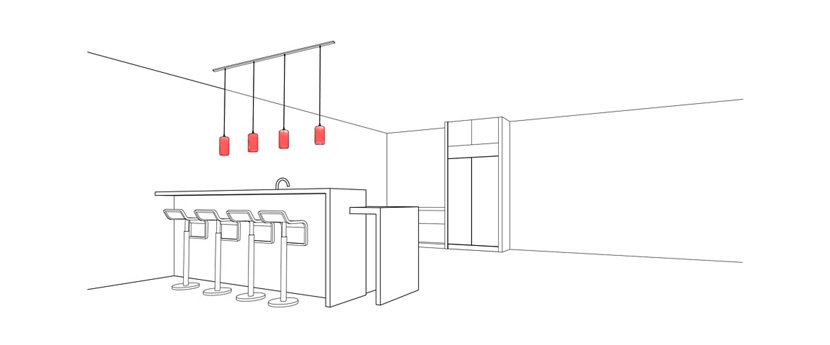 Helio Pendant Lights in Modern Kitchen Helio Pendant Lights in Modern Kitchen