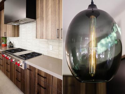 Modern Kitchen Island Pendant Lights Make Statement in California Home