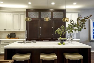 Kitchen Island Pendant Lights in Smoke Glass - Aurora