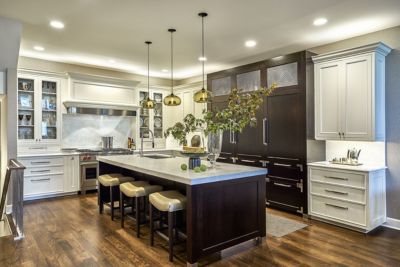 Kitchen Island Pendant Lights in Smoke Glass - Aurora