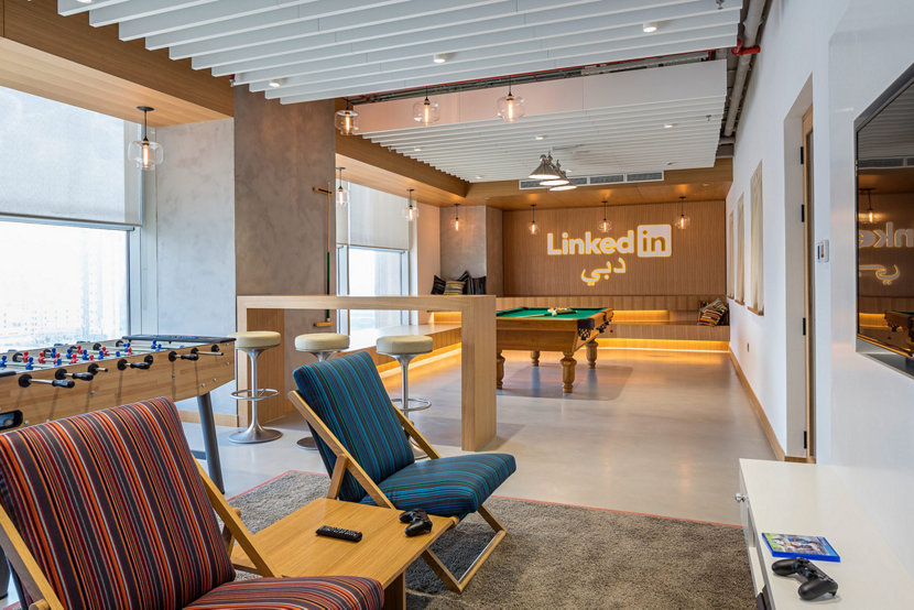 Modern Office Pendant Lights in LinkedIn Dubai Game Room
