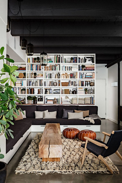 NW 13th Ave Loft Featuring Pod Pendants in Gray Glass