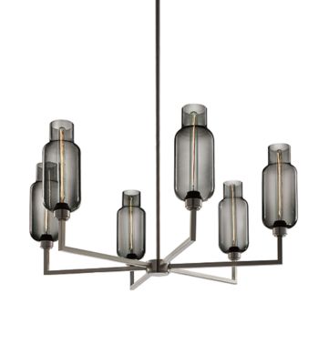 modern Gray glass chandelier