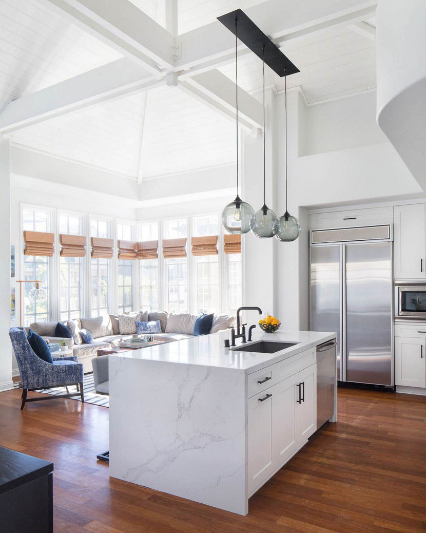 Kitchen Island Lighting - Niche Solitaire Pendants in Kitchen Kitchen Island Lighting - Niche Solitaire Pendants in Kitchen