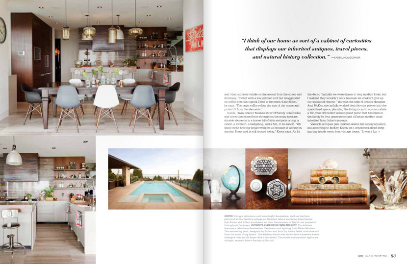 kitchen table pendant lighting in Gray Magazine
