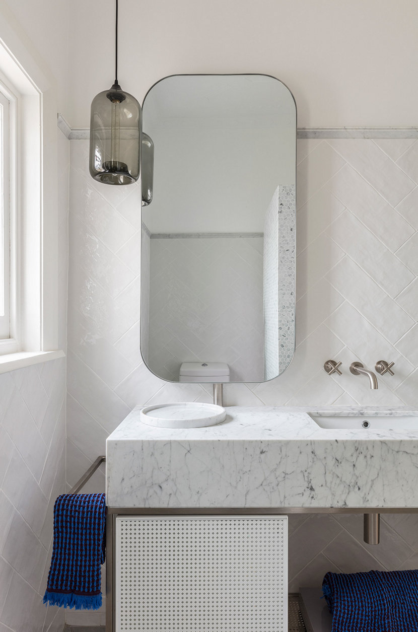 Bathroom Vanity Lighting - Pod Pendant in Gray Glass