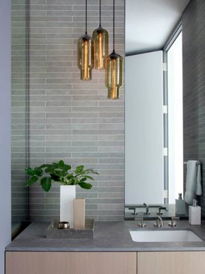 Bathroom glass pendant deals lights