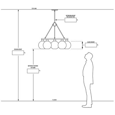 How to Calculate Overall Height for Your Solitaire or Pod Chandelier