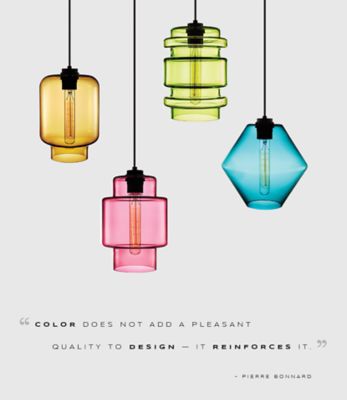 Modern Pendant Lights Remind Us to Incorporate Color into Our Life