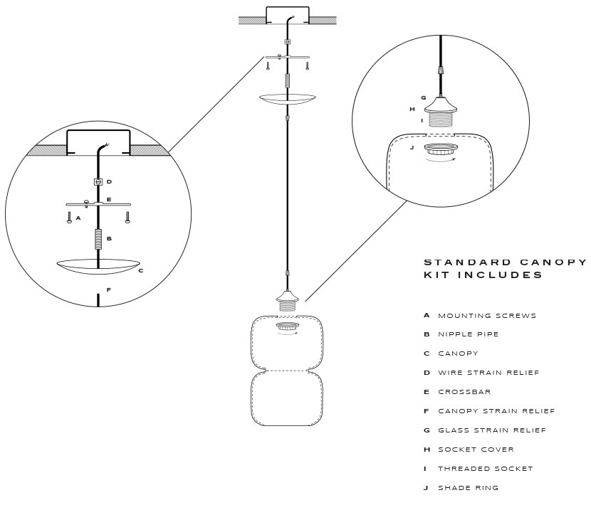 Install the Pinch Modern Pendant Light Install the Pinch Modern Pendant Light