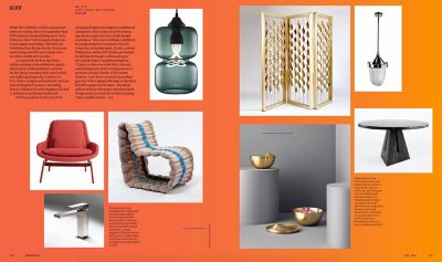 modern glass pendant light in Metropolis Magazine