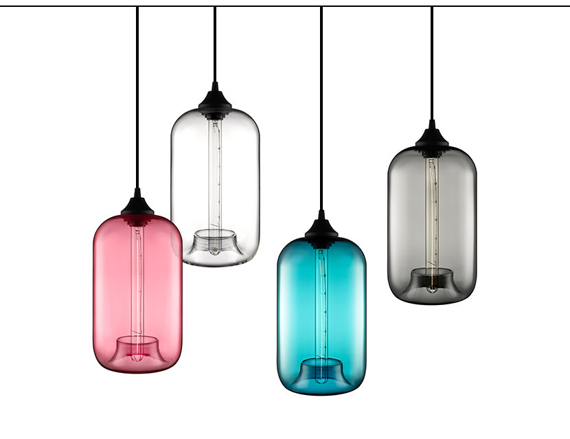 Pod Modern Pendant Light in Two New Glass Colors