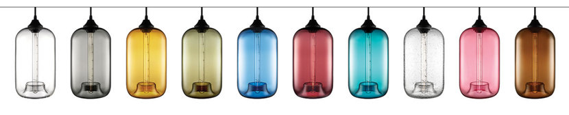 Pod Modern Pendant Light Glass Color Options