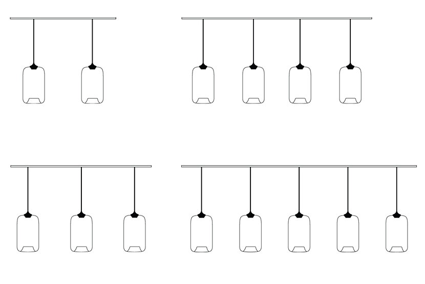 Linear Modern Chandelier Collection Linear Modern Chandelier Collection