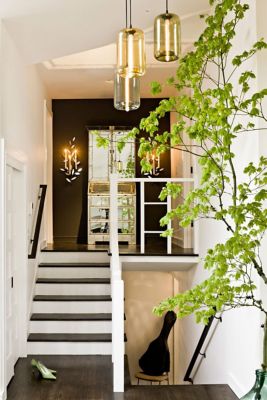 Portland Mid-Century Modern Home featuring Pod Pendants in Amber and Smoke