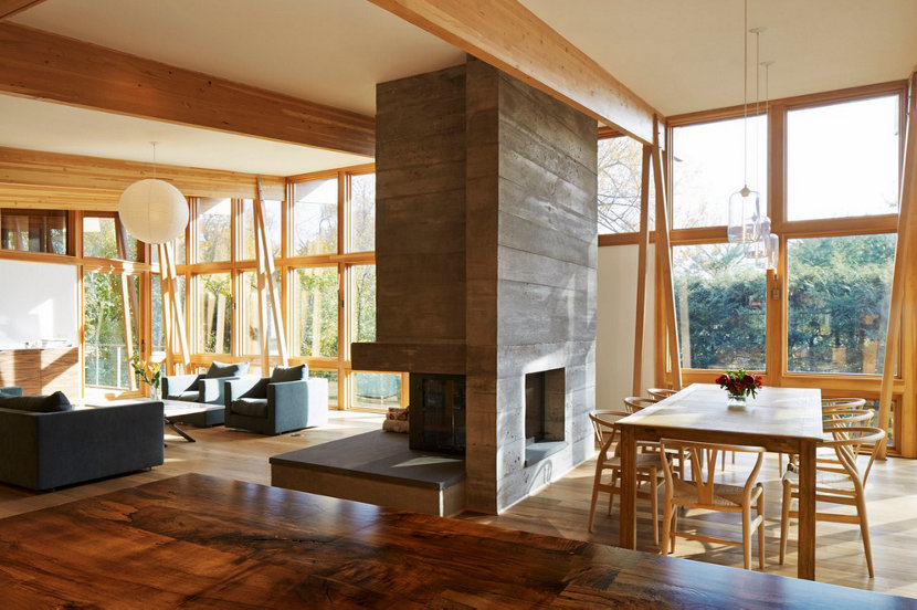 Interior of Sands Point House by architect Ole Sondresen