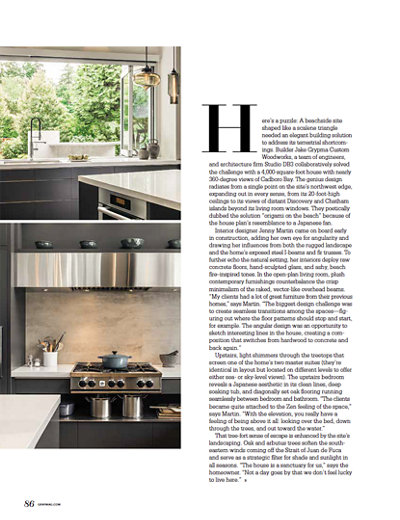 Project Details in Gray Magazine Featuring Niche Modern Pendant Lighting
