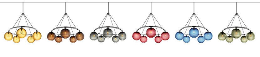 Color Options for the Customizable Modern Chandelier Collection