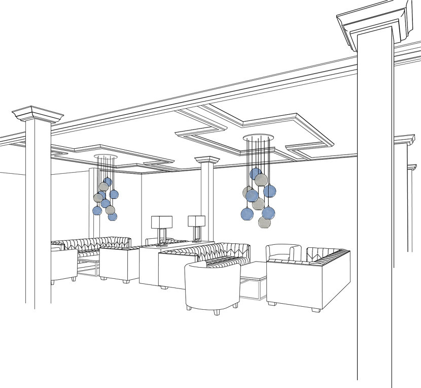 Sapphire and Gray Solitaire Modern Pendant Light Sapphire and Gray Solitaire Modern Pendant Light