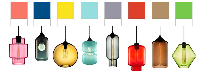 pantone spring color trends correspond with modern lighting glass colors