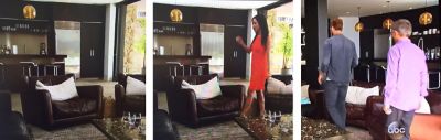 Niche amber Stamen pendant lights on The Bachelorette television show