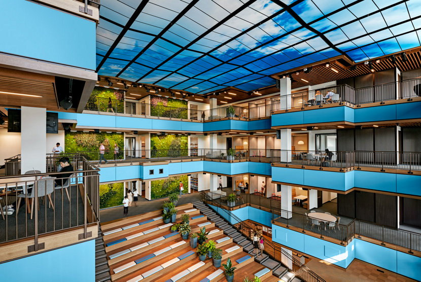 Trip Advisor headquarters interior of building Trip Advisor headquarters interior of building