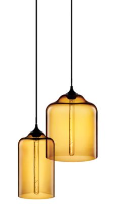 Yellow glass on sale pendant light