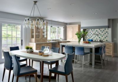 Designer's Own Home Boasts Stunning Kitchen Table Lighting