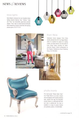 colorful glass pendant lighting in Florida Design Magazine
