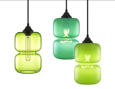 Green deals glass light