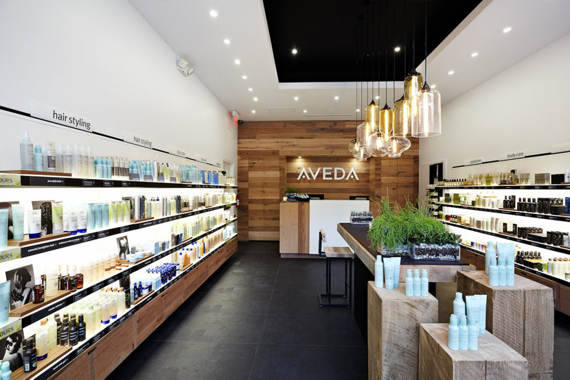 Retail Modern Lighting in Aveda Beauty Store