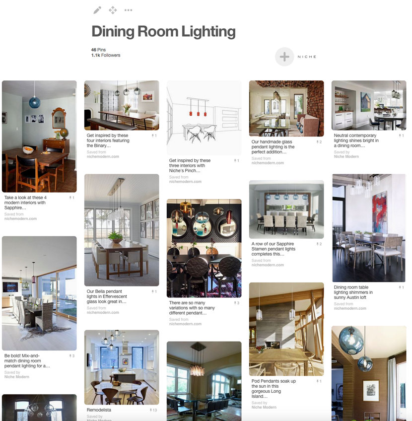 Niche Modern Dining Room Lighting Pinterest Board