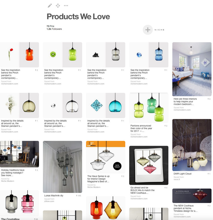 Niche Modern Products We Love Pinterest Board