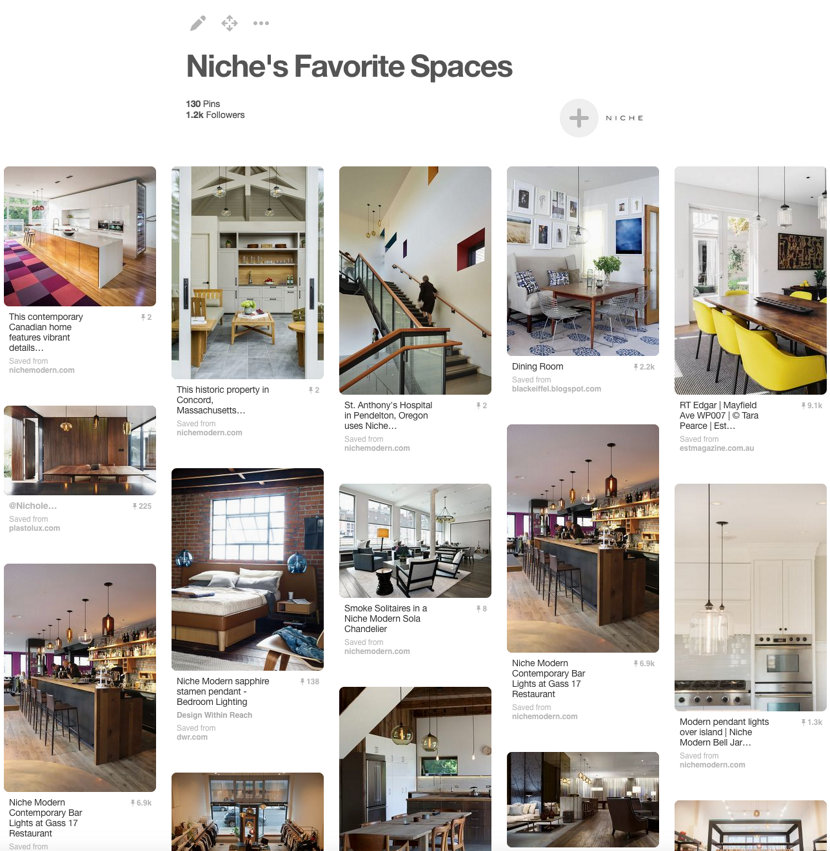 Niche's Favorite Spaces Pinterest Board