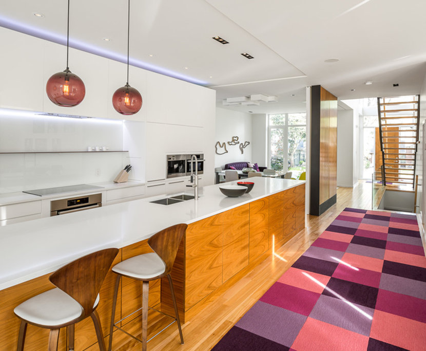 Plum Solitaire Pendants Complement Purple Tones in Room