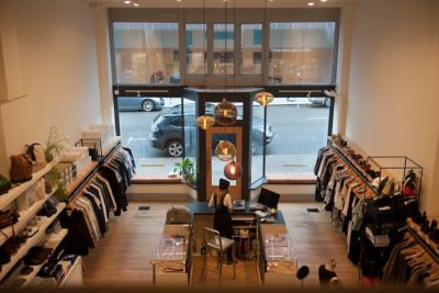 Retail Modern Pendant Lighting at Frances May in Portland, Oregon